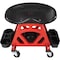 Stalwart Creeper Stool Chair - Mechanic Chair with Wheels & Tool Tray, 300lb Capacity by Red/Black 75-CAR2021 - alternate 3